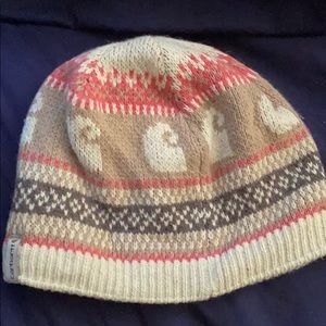 Very cute knit hat with fleece lining